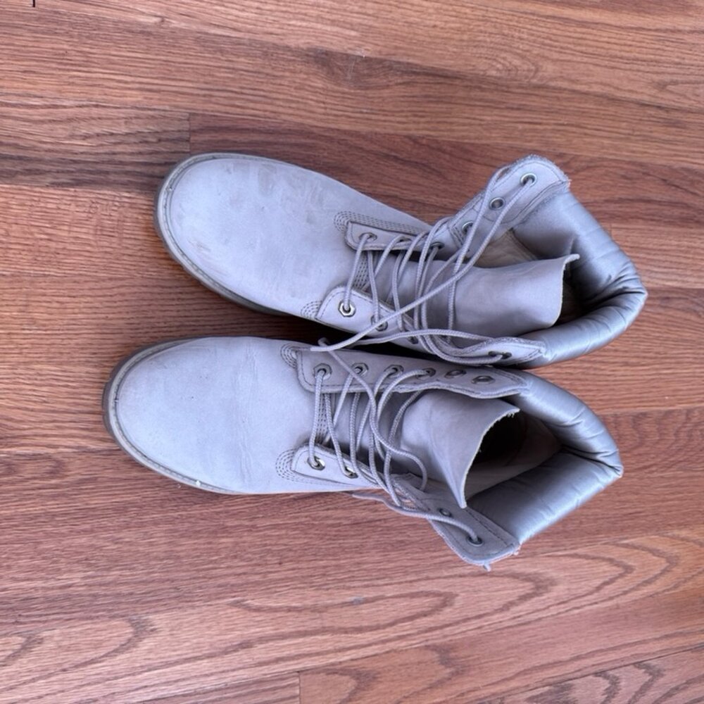 Timberland Leather Waterproof Lace-Up Boots Women’s 10 Taupe